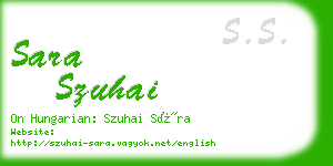 sara szuhai business card